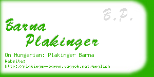 barna plakinger business card